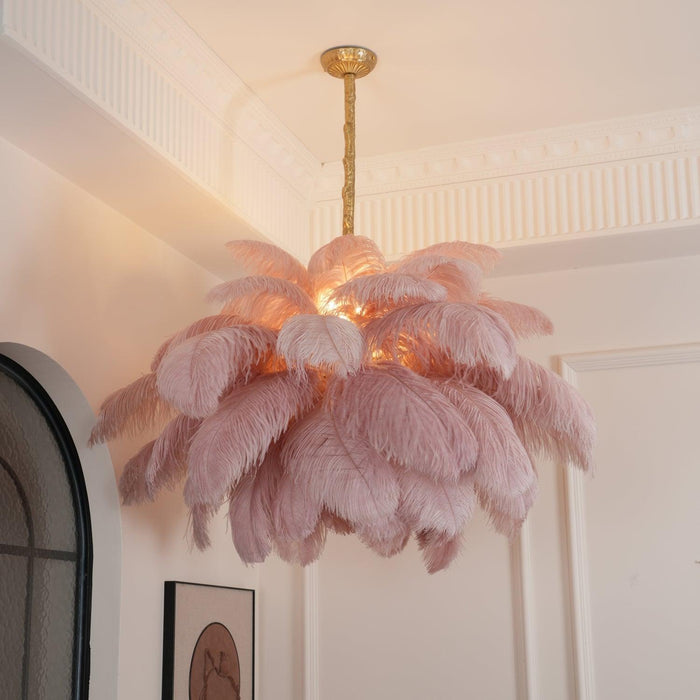 Ostrich Feather Chandelier - DWHOME