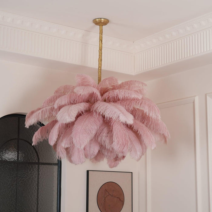 Ostrich Feather Chandelier - DWHOME