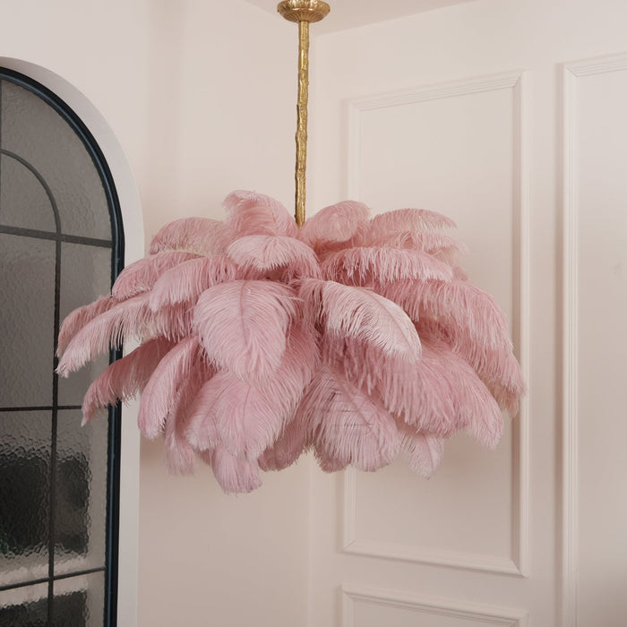 Ostrich Feather Chandelier