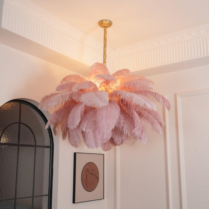 Ostrich Feather Chandelier - DWHOME