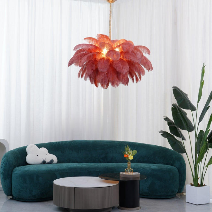 Ostrich Feather Chandelier - DWHOME