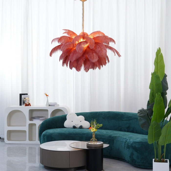 Ostrich Feather Chandelier - DWHOME