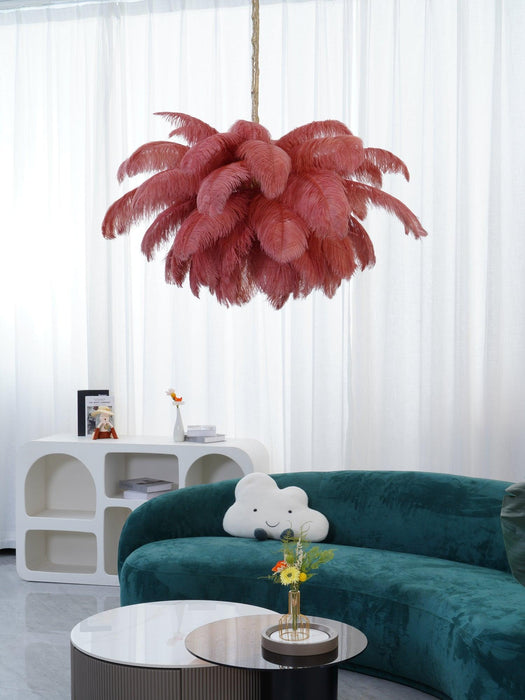 Ostrich Feather Chandelier - DWHOME