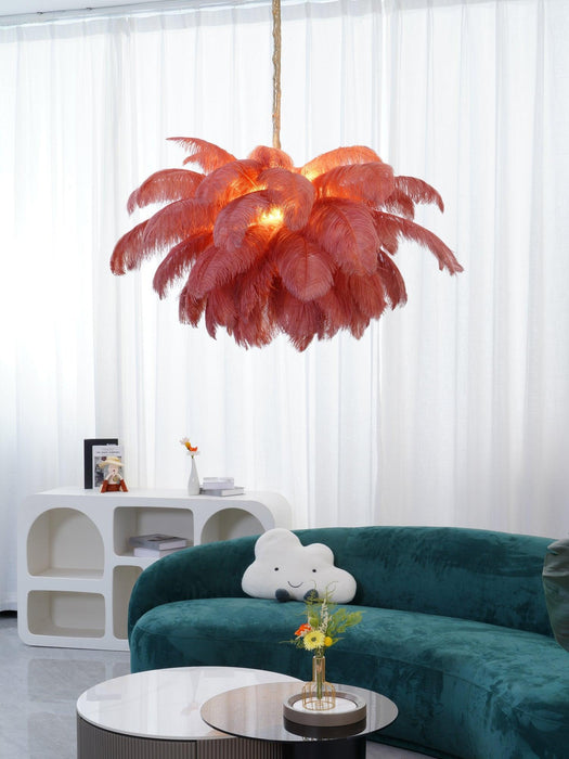 Ostrich Feather Chandelier - DWHOME