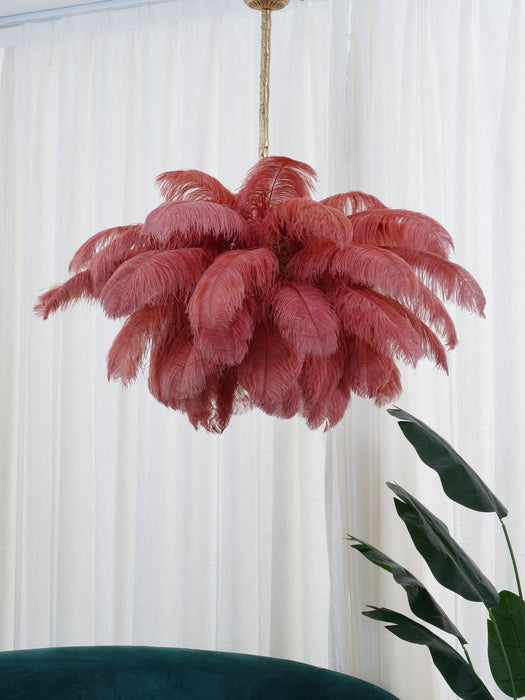 Ostrich Feather Chandelier - DWHOME