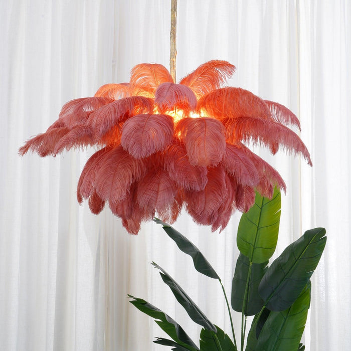 Ostrich Feather Chandelier - DWHOME