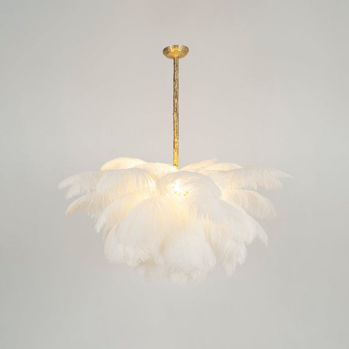 Ostrich Feather Chandelier