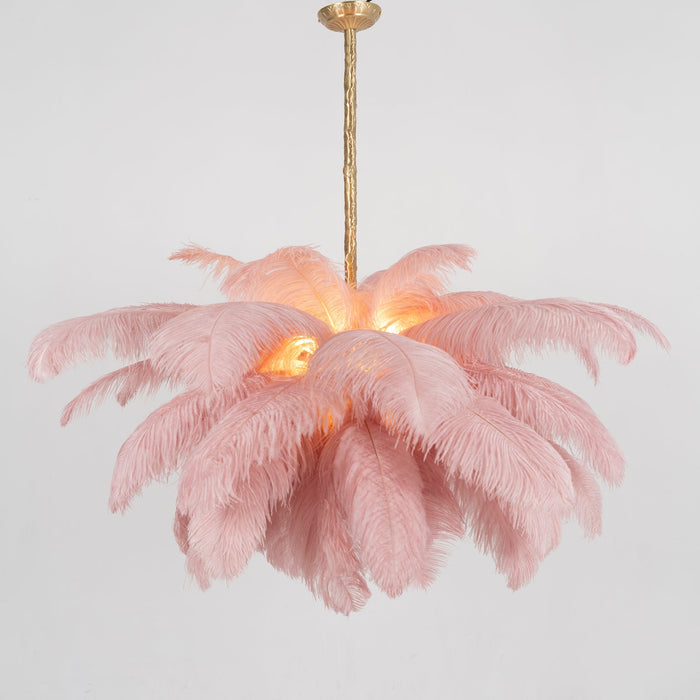 Ostrich Feather Chandelier