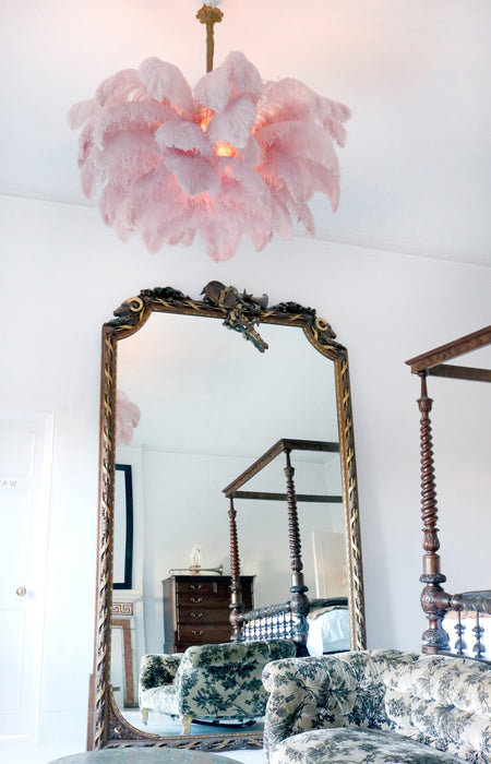 Ostrich Feather Chandelier