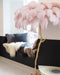 Ostrich Feather Brass Floor Lamp - DWHOME