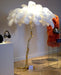 Ostrich Feather Brass Floor Lamp - DWHOME