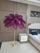 Ostrich Feather Brass Floor Lamp - DWHOME