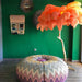 Ostrich Feather Brass Floor Lamp - DWHOME