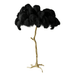 Ostrich Feather Brass Floor Lamp-DWHOME