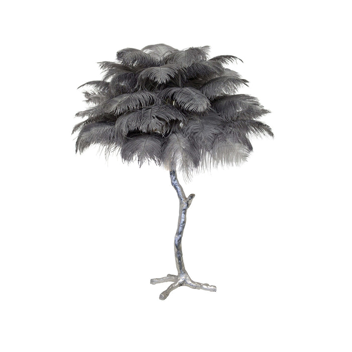 Ostrich Feather Table Lamp