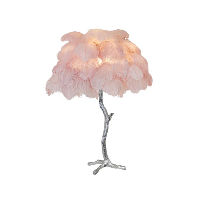 Ostrich Feather Table Lamp-DWHOME