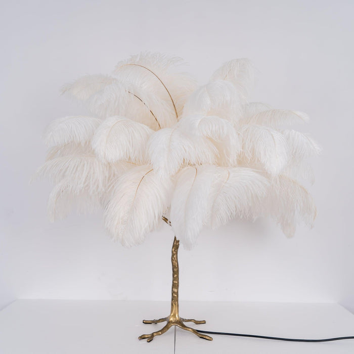 Ostrich Feather Table Lamp - Vakkerlight