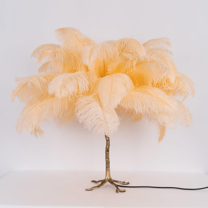 Ostrich Feather Table Lamp-DWHOME
