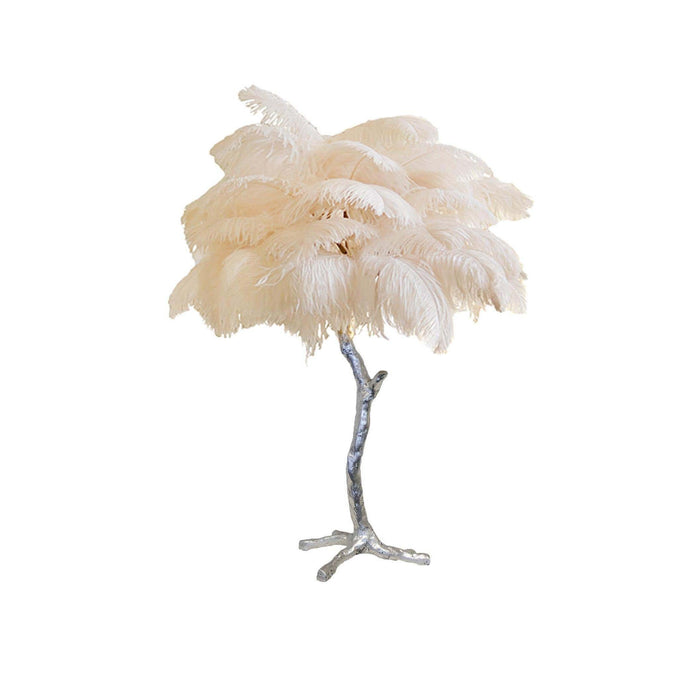 Ostrich Feather Table Lamp-DWHOME