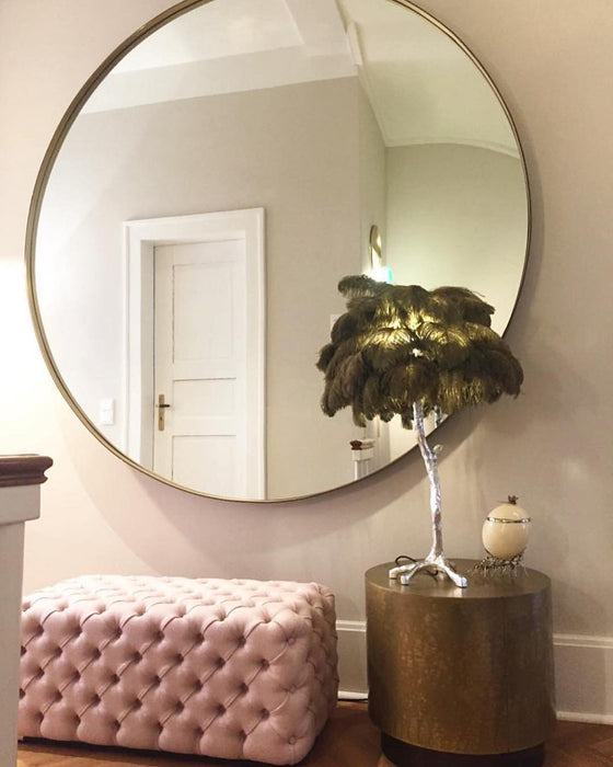 Ostrich Feather Table Lamp-DWHOME