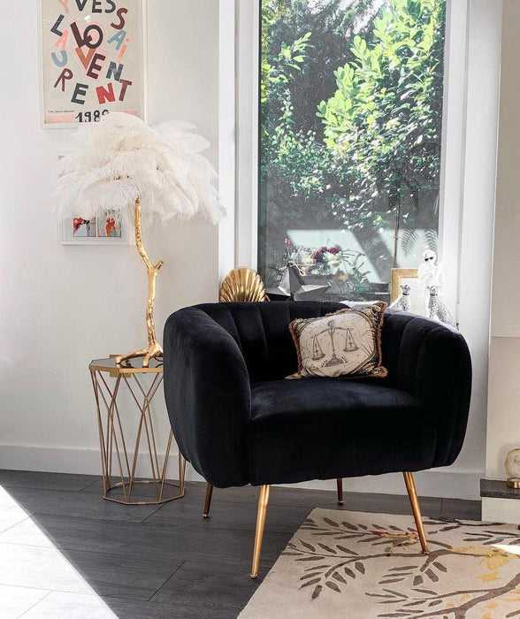 Ostrich Feather Table Lamp-DWHOME