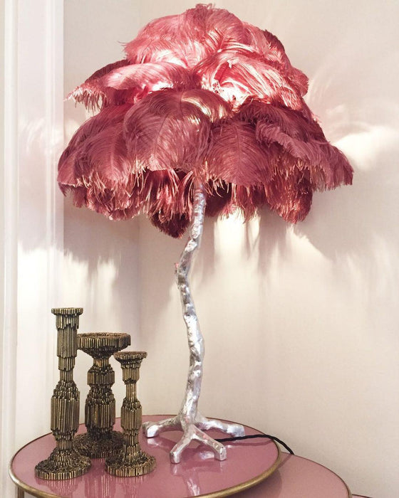 Ostrich Feather Table Lamp - Vakkerlight