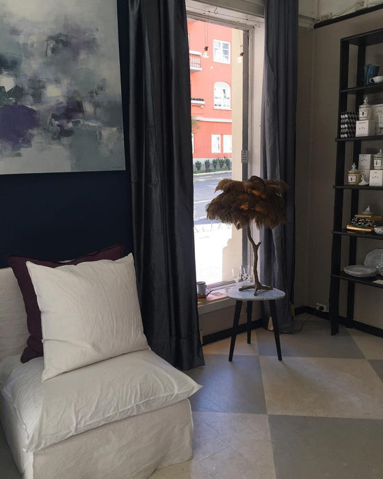Ostrich Feather Table Lamp-DWHOME