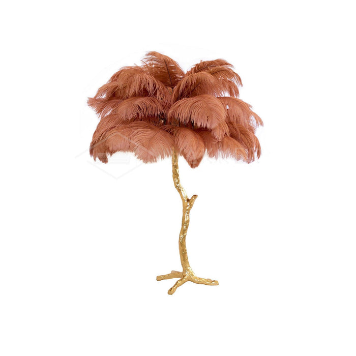 Ostrich Feather Table Lamp-DWHOME