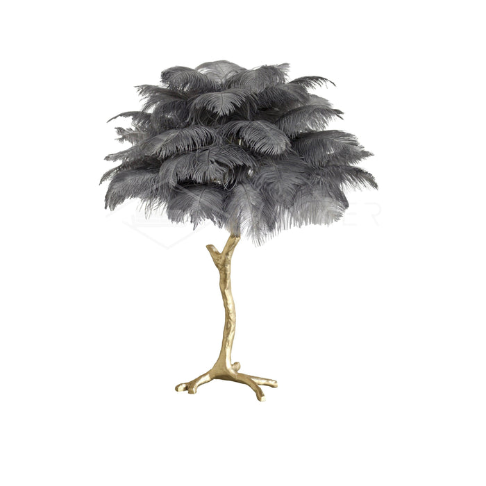 Ostrich Feather Table Lamp-DWHOME
