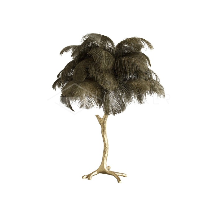 Ostrich Feather Table Lamp-DWHOME