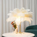 Ostrich Feather Table Lamp-DWHOME