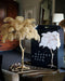 Ostrich Feather Table Lamp.