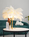 Ostrich Feather Table Lamp.