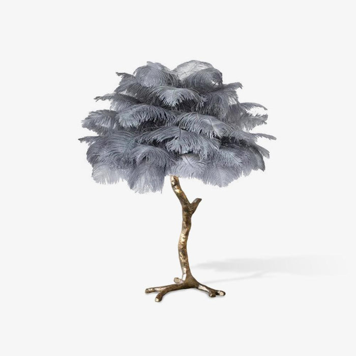 Ostrich Feather Table Lamp-DWHOME