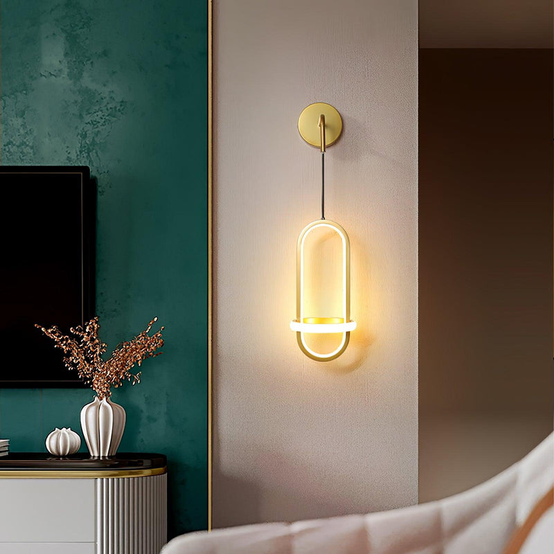 Oval Brass Wall Light-DWHOME