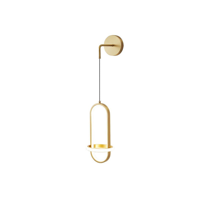 Oval Brass Wall Light-DWHOME
