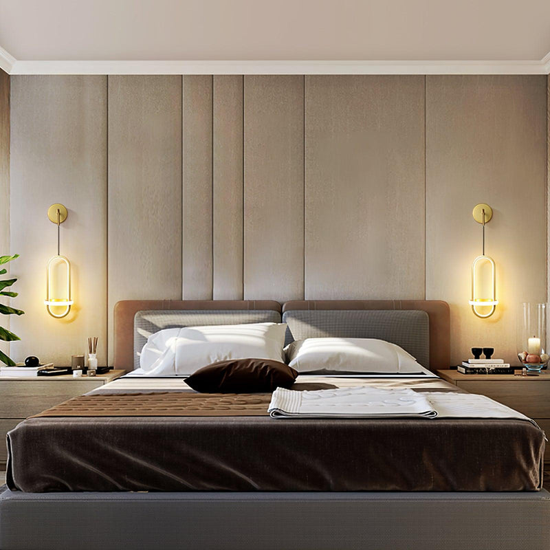 Oval Brass Wall Light-DWHOME