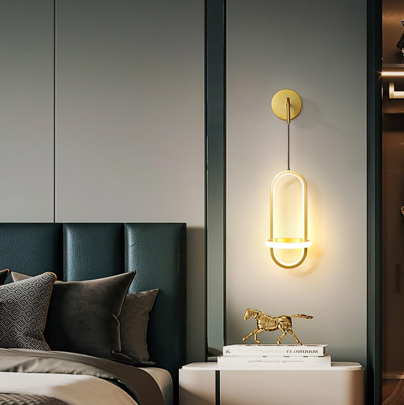 Oval Brass Wall Light-DWHOME