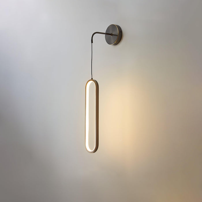 Oval LED Brass Wall Lamp - DWHOME