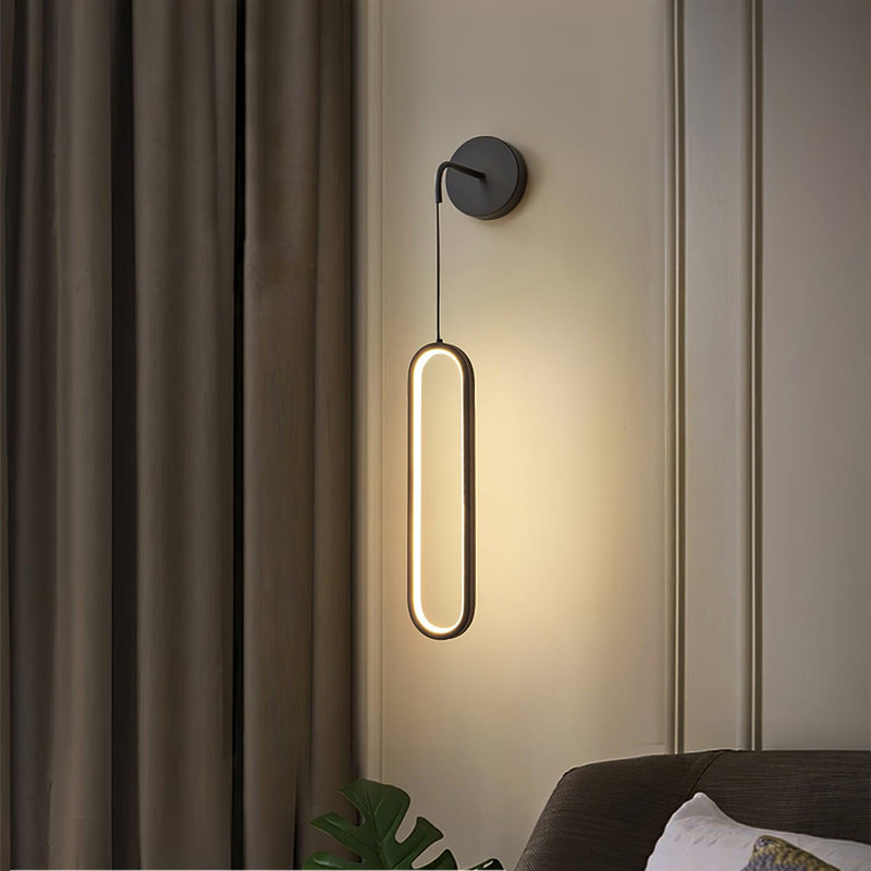 Oval LED Brass Wall Lamp-DWHOME