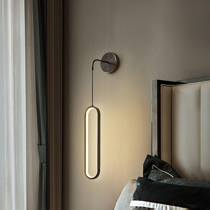 Oval LED Brass Wall Lamp-DWHOME