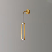 Oval LED Brass Wall Lamp-DWHOME