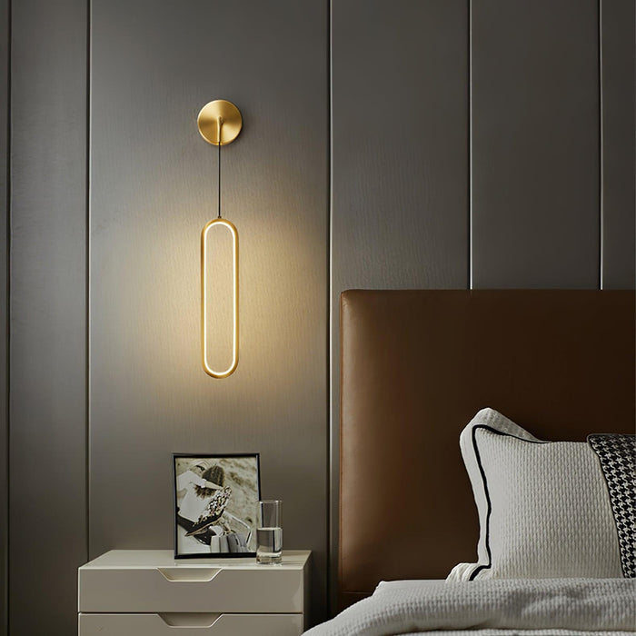 Oval LED Brass Wall Lamp - DWHOME