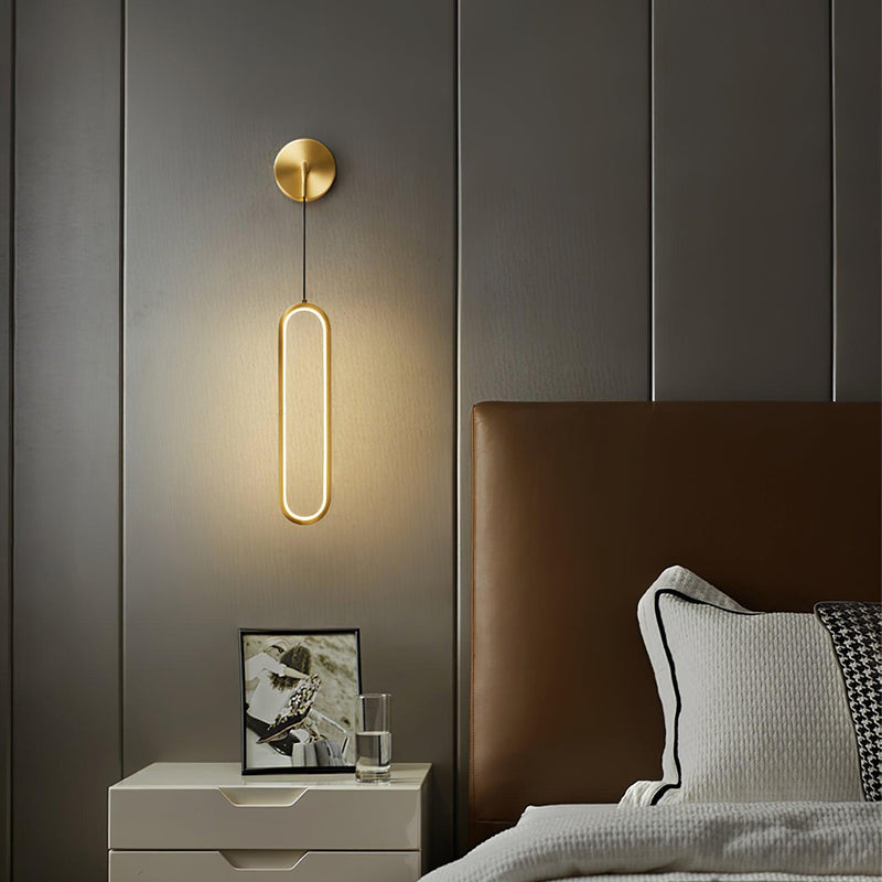 Oval LED Brass Wall Lamp-DWHOME