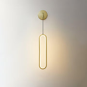 Oval LED Brass Wall Lamp-DWHOME