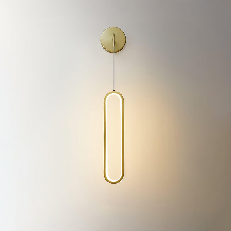 Oval LED Brass Wall Lamp-DWHOME