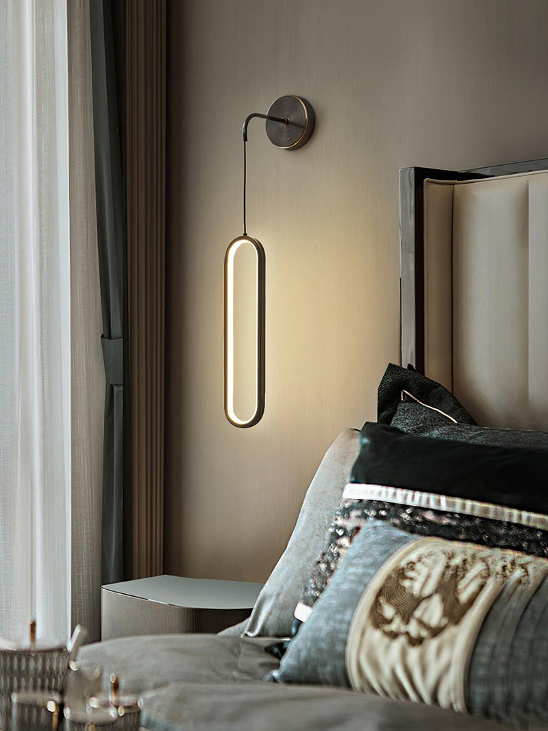 Oval LED Brass Wall Lamp-DWHOME