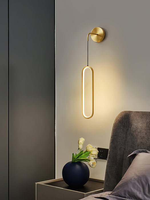 Oval LED Brass Wall Lamp - DWHOME