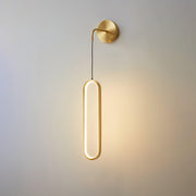 Oval LED Brass Wall Lamp-DWHOME