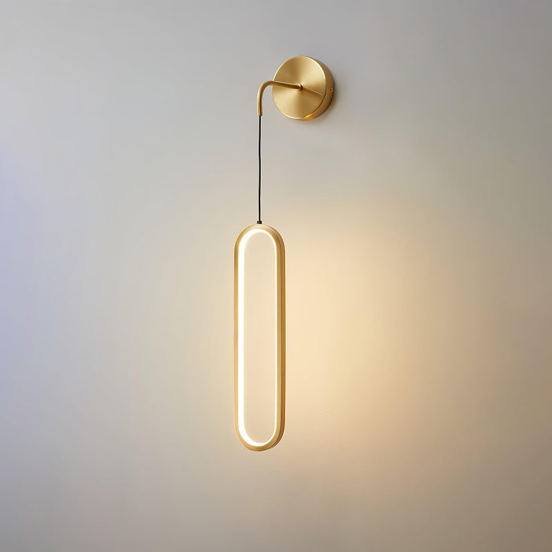 Oval LED Brass Wall Lamp-DWHOME